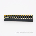 Gold-plated double row female connector